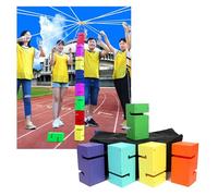 EBzvblxm para fomentar el espíritu de Equipo, Juego de Torre Bloques construcción en Equipo, 5/8/10 Uds. for el Desarrollo del liderazgo Habilidades comunicación(5PCS)