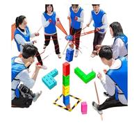 EBzvblxm para fomentar el espíritu de Equipo, Team Building Block Tower Juego Multicolor 5/8/10 uds(Green,5PCS)