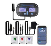 EC - Monitor de pH para Hidroponía, Probador de Calidad del Agua 6 en 1 con Wi-Fi, Medidor de pH, Monitor Continuo de pH PPM, EC CF, Temperatura de Humedad del Sistema de Cultivo DWC Interior, Tanque