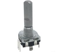 EC11 - Codificador rotativo con pulsador, 20 niveles, resistente al agua, IPX7, de metal, para control de volumen de audio Arduino para Raspberry Pi DIY Electrónica Plata (25 mm Half Shaft)