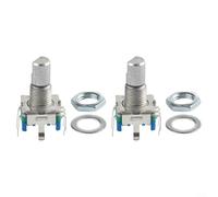 EC11 Interruptor de codificador rotativo 10 piezas, rotación de 360 grados, 5 pines con botón pulsador para aplicaciones de instrumentación y entrada de datos (mitad de 15 mm)