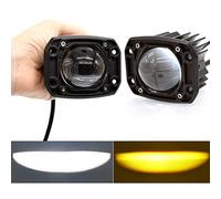 ECAHAYAKU 2 cubos LED de montaje empotrado de 3 pulgadas, luces de conducción todoterreno, luces antiniebla, lente cuadrada, luz de trabajo LED 8D para camión, coche, SUV, ATV, UTV, barco, motocicleta