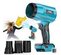 Ecarke 60m/s Soplador de Aire Potente Compatible con Baterías Makita 18V | Mini Soplador de Hojas 80000 RPM. Sin cuerda, Luz LED, para Limpiar Jardín, Nieve, Etc.(Sin Batería)-Azul