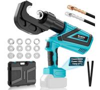 Ecarke Alicates de crimpado hidráulicos compatibles con Makita 18 V, 120 kN | 16 - 400 mm² CU, hasta 300 mm² AL, 6 AWG-800 MCM, 12 mordazas para terminales de cable, fuerza de presión de 12 toneladas