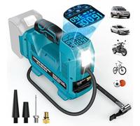 Ecarke Compresor de aire portátil Ma kita 18V Baterías Máx. 11Bar Inflador Automático con Manómetro Digital Bomba de Aire para Coche Motocicleta Bicicleta Pelotas Deportivas Sin Batería