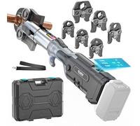 Ecarke Herramienta de prensa profesional compatible con batería Dewalt de 20 V, herramienta eléctrica de crimpado de tuberías para tubos de cobre de 1/2 a 2 pulgadas, crimpadora automática de rotación