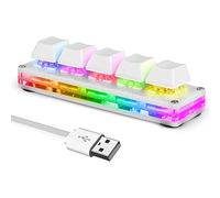 Ecarke Mini teclado mecánico macro de 5 teclas para juegos con cable de datos USB para Windows Mac OSU HID teclado estándar (eje de cerezo mejorado)