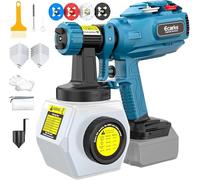 Ecarke Pistola Pintura Compatible con Baterías Makita 18V, 1200ML, 43000RPM, 4 Boquillas y 3 Modos de Pulverización, para Tarimas de Terraza, Pintura de Paredes, Muebles y Vallas(Solo Herramienta)