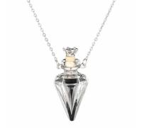 ECBLI Collar con Frasco De Sangre De Voto De Corazones, Colgante con Frasco De Perfume En Forma De Corazón Transparente(#e)