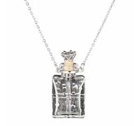 ECBLI Collar con Frasco De Sangre De Voto De Corazones, Colgante con Frasco De Perfume En Forma De Corazón Transparente(#f)