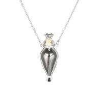 ECBLI Collar con Frasco De Sangre De Voto De Corazones, Colgante con Frasco De Perfume En Forma De Corazón Transparente(#b)