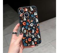 ECBLI Funda para iPhone con Diseño De Jardín Espeluznante, para iPhone 16/15/14/13/12/11 Pro MAX - Suave Y Flexible, Diseño Floral De Terror, Resistente, para Mujer(#E,For IPhone16)