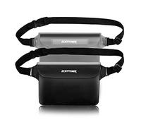 ECCHTPOOWER Bolsa Impermeable Riñonera Protectora para Teléfono Móvil, iPad, Dinero, Llaves, Documentos, 100% Impermeable Ideal para Correr, Pescar, IR a Playa, Natar-2 Pack