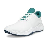 Ecco Biom H5 - Zapatos de golf sin pinchos de cuero para hombre 2026 - 138064-61475, Blanco/Verde Bahía 61475, 45