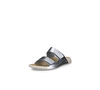 ECCO Cozmo 2.0 - Sandalias de dos bandas para mujer, Plata pura metalizada, 8/8.5 UK