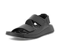 ECCO Cozmo Sandalias para hombre, tobilleras, con 3 bandas, Negro -, 7-7.5