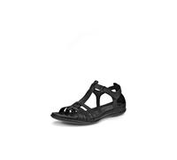 ECCO Flash T-Strap Sandal, Sandalias Mujer, Negro (53859Black/Black), 41 EU