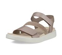 Ecco Sandalias Flowt W para mujer – Punta abierta, Gris rosa metálico 41 EU