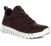 ECCO Gruuv Dritan Nappa Cordones Elástico Nubuck Hombre Zapatillas En Moca GB 7
