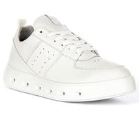 Ecco Lace Up Cuero Calle 720 Trainer Para Mujeres En Blanco UK 3-9
