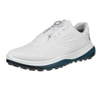 ECCO Lt1 Boa Hybrid - Zapatos de Golf Impermeables para Hombre, Blanco Petróleo, 10 UK