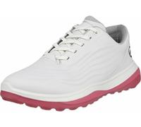 ECCO Women's LT1 Hybrid Waterproof Golf Shoe, White/Bubblegum, 7-7. 5