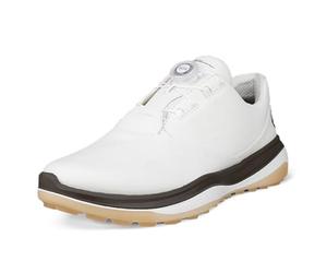 ECCO Men's LT1 Boa Hybrid Waterproof Golf Shoe, White, 8-8.5