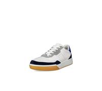 Ecco Men's Street Court Lace Sneaker, Marine/White/Virtual, 11-11.5