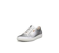 Ecco Mujer Soft 7 430003 Nubuck Metallic Silver Entrenadores 40 EU