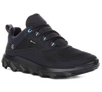 Ecco Mx W Low Gore Tex Cuero Malla Lace Up Trainers En Marino EU 36-42
