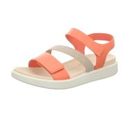 ECCO Sandalia Flowt de 2 bandas para mujer, Coral Nubuck, 37/37.5 EU
