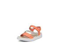 ECCO Sandalia Flowt de 2 bandas para mujer, Coral Nubuck, 37/37.5 EU