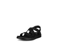 ECCO Sandalia suave con correa cruzada para mujer, color negro, talla 8.5