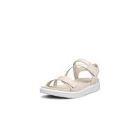 ECCO Sandalia suave de 3 correas para mujer, color piedra caliza, talla 8.5