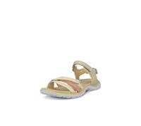 ECCO Sandalias deportivas Offroad Roam para mujer, Pajita/blanco brillante/durazno polvoriento nobuck, 7-7.5