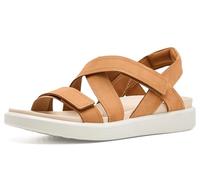 ECCO Sandalias suaves con correa cruzada para mujer, león, 4.5 UK