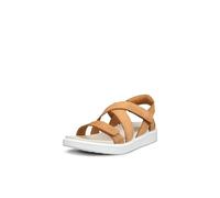 ECCO Sandalias suaves con correa cruzada para mujer, león, talla 6