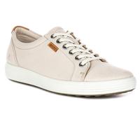 Ecco Soft 7 En Trainer De Largo Con Cordones Para Mujeres En Beige EU 36-42