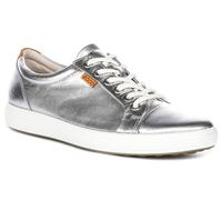 Ecco Soft 7 En Trainer De Largo Lazo Para Mujeres En Plateado EU 36-42
