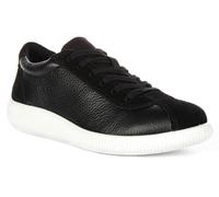 Ecco Soft Zero Comfort Lace Up Adulto Mujer Trainer Negro Blanco EU 37-42
