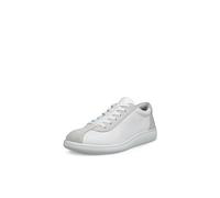 Ecco Zapatillas Soft Zero – Ajuste preciso, detalle en ante y cuero – Mujer Blanco 39 EU