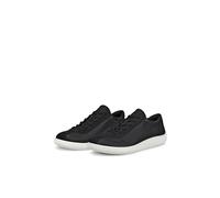 ECCO Soft Zero - Zapatillas con cordones para mujer, Negro/Negro, 9-9.5