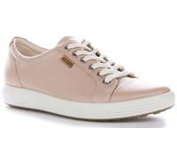 ECCO Suave 7 Con Contraste Casual de Piel Cordones Zapatillas Topo Mujer Ru 3-9