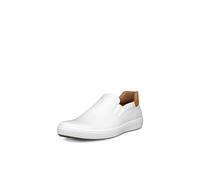 Ecco Tenis Soft 7 Easy Slip On para Hombre, Blanco/León, 13-13.5
