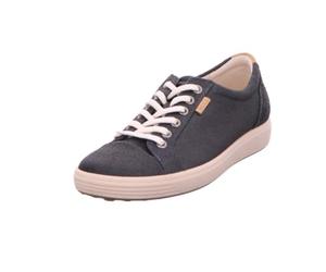 Ecco Tenis Soft 7 para Mujer, Gamuza Plateada metálica, 38/38.5 EU