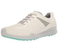 ECCO Women's Biom Hybrid Hydromax Water Resistant Golf Shoe, White/Concrete, 5-5.5
