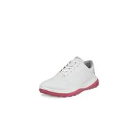 Ecco Zapato de golf 2025W LT1 Mujer Encaje Cuero impermeable sin tacos Transpirable Chicle Blanco