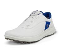 ECCO Zapatos de Golf Boa 2025 Core de Corte bajo Impermeables de Cuero sin Pinchos para Hombre, Blanco Virtual, 10 UK
