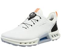 Ecco Zapatos de Golf Impermeables Biom C4 Boa Gore-Tex para Hombre, Blanco/Amarillo, 9-9.5