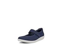 ECCO Zapatos Planos Soft 2.0 Mary-Jane para Mujer, Color Marino, Talla 7.5 de Reino Unido